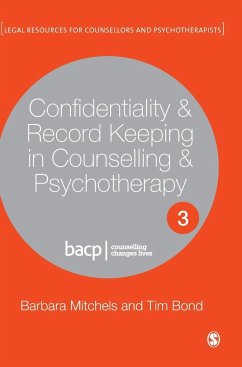 Confidentiality & Record Keeping in Counselling & Psychotherapy - Mitchels, Barbara;Bond, Tim