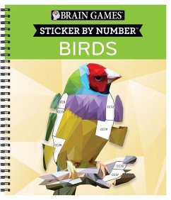 Brain Games - Sticker by Number: Birds (42 Images to Sticker) - Publications International Ltd; Brain Games; New Seasons