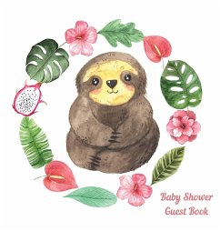 Sloth Baby Shower guest book - Bell, Lulu And