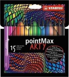 Filzschreiber - STABILO pointMax - ARTY - 15er Pack - mit 15 verschiedenen Farben