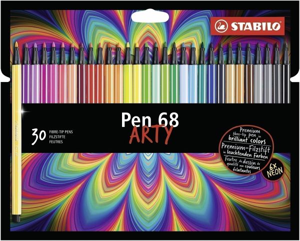 Premium-Filzstift - STABILO Pen 68 - ARTY - 30er Pack - mit 30  verschiedenen Farben - Schreibwaren bei bücher.de immer portofrei