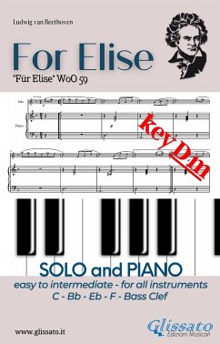 For Elise - All instruments and Piano (easy/intermediate) key Dm (fixed-layout eBook, ePUB) - van Beethoven, Ludwig
