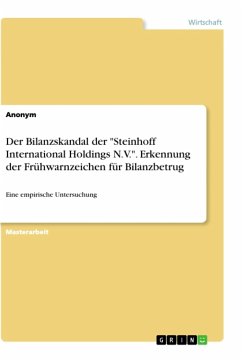 Der Bilanzskandal der "Steinhoff International Holdings N.V.". Erkennung der Frühwarnzeichen für Bilanzbetrug