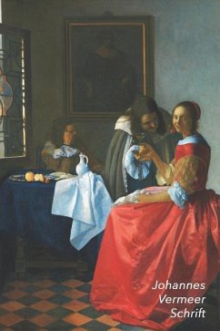 Johannes Vermeer Schrift: Dame en Twee Heren (Dame met het Wijnglas) Artistiek Dagboek Ideaal Voor School, Studie, Recepten of Wachtwoorden Stij - Landro, Studio