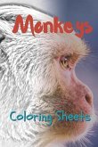 Monkey Coloring Sheets: 30 Monkey Drawings, Coloring Sheets Adults Relaxation, Coloring Book for Kids, for Girls, Volume 12