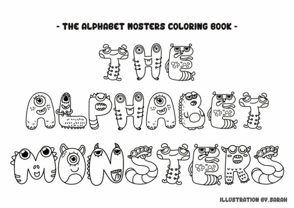 A printable coloring book with Alphabet monsters. (eBook, ePUB)