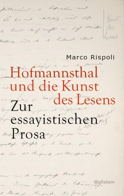 Hofmannsthal und die Kunst des Lesens - Rispoli, Marco