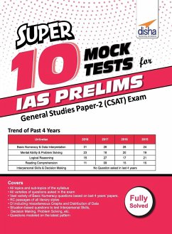 Super 10 Mock Tests for IAS Prelims General Studies Paper 2 (CSAT) Exam - Disha Experts