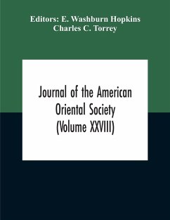 Cover Journal Of The American Oriental Society (Volume XXVIII)