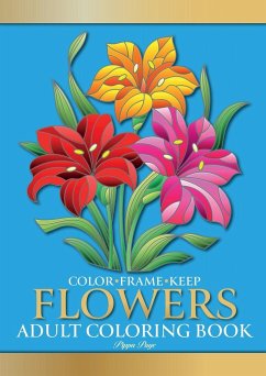 Color Frame Keep. Adult Coloring Book FLOWERS - Page, Pippa
