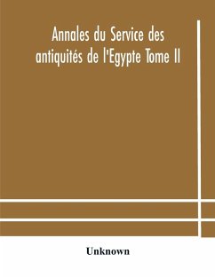 Cover Annales du Service des antiquités de l'Egypte Tome II