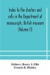 Index to the charters and rolls in the... - Bild 1