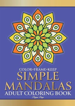 Color Frame Keep. Adult Coloring Book SIMPLE MANDALAS - Page, Pippa