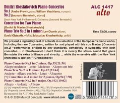 Klavierkonzerte 1 & 2/Klaviertrio 2/+ - Previn/Bernstein/Oistrach/New York Philharmonic