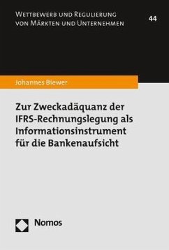 Zur Zweckadäquanz der IFRS-Rechnungslegung als Informationsinstrument für die Bankenaufsicht - Biewer, Johannes