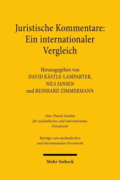 Juristische Kommentare: Ein internationaler Vergleich (eBook, PDF)