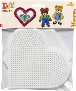 Hama 4454 - Stiftplatten für Midi-Bügelperlen, Herz/Sechseck, 2 Stück