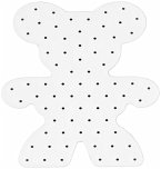 Hama 9004 - Maxi Stick-Lochplatte, Teddy für 72 Maxi Stecker, 20x15cm, weiß