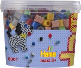 Hama 8573 - My first Bügelperlen Maxi 3+, Dose mit ca. 600 Stück, Volltonmix