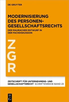 Modernisierung des Personengesellschaftsrechts (eBook, ePUB)