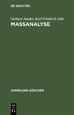 Massanalyse (eBook, PDF) - Jander, Gerhart; Jahr, Karl Friedrich