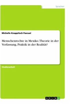 Menschenrechte in Mexiko. Theorie in der Verfassung, Praktik in der Realität? - Knappitsch Pascual, Michelle