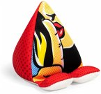 Plusheez Handykissen (Lips / Psst!) - Handyhalter - Aufsteller für Handys, Mini-Tablets und E-Reader - Passend für alle Handys - Mit Mikrofaserfläche zum Reinigen von Displays