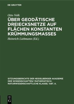 Cover Über geodätische Dreiecksnetze auf Flächen konstanten Krümmungsmaßes (eBook, PDF)