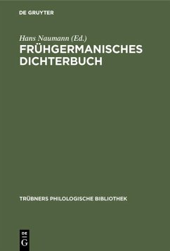 Cover Frühgermanisches Dichterbuch (eBook, PDF)