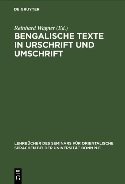 Bengalische Texte in Urschrift und Umschrift (eBook, PDF)