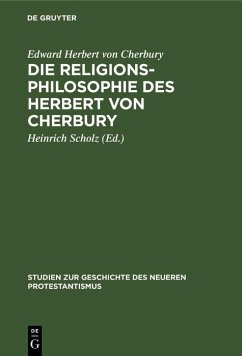 Cover Die Religionsphilosophie des Herbert von Cherbury (eBook, PDF)
