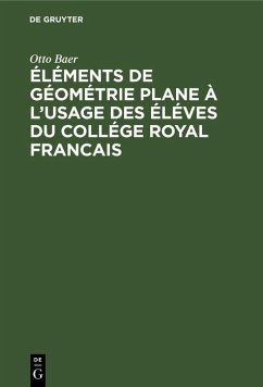 Cover Éléments de géométrie plane à l'usage des éléves du collége royal francais (eBook, PDF)