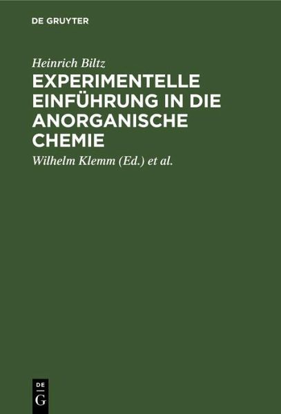 Experimentelle Einführung in die anorganische Chemie (eBook, PDF) Experimentelle Einführung in die anorganische Chemie (eBook, PDF)