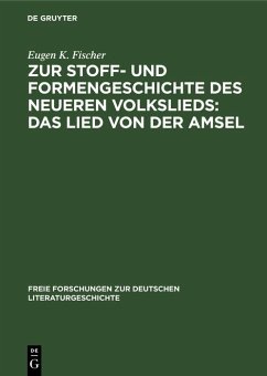 Cover Zur Stoff- und Formengeschichte des neueren Volkslieds: Das Lied von der Amsel (eBook, PDF)