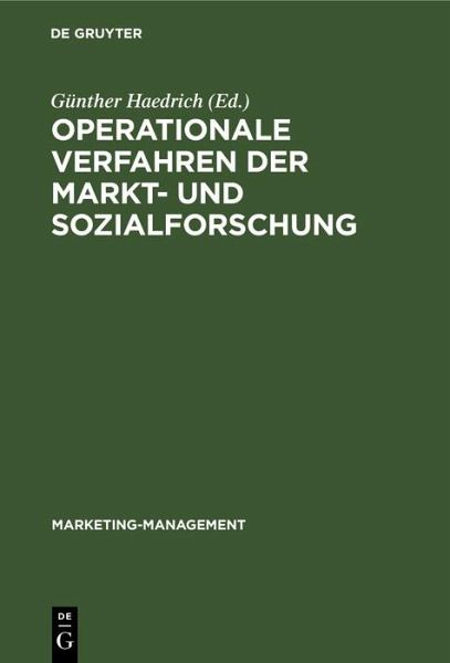 Operationale Verfahren der Markt- und Sozialforschung (eBook, PDF) Operationale Verfahren der Markt- und Sozialforschung (eBook, PDF)
