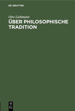Cover Über philosophische Tradition (eBook, PDF)