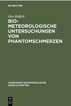 Cover Biometeorologische Untersuchungen von Phantomschmerzen (eBook, PDF)