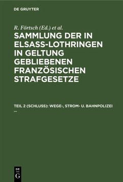 Cover Wege-, Strom- u. Bahnpolizei ... (eBook, PDF)