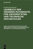 Hauptpunkte der analytischen Geometrie des Raumes, Grundbegriffe der Differential- und Integralrechnung (eBook, PDF)