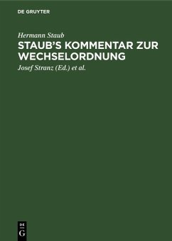 Cover Staub's Kommentar zur Wechselordnung (eBook, PDF)