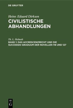 Cover Das Accrescenzrecht und die successio graduum der Novellen 118 und 127 (eBook, PDF)