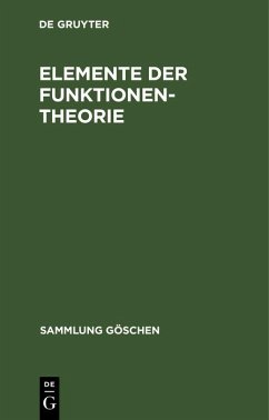 Cover Elemente der Funktionentheorie (eBook, PDF)