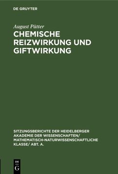 Chemische Reizwirkung und Giftwirkung (eBook, PDF) - Pütter, August