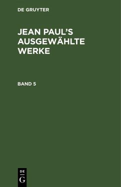 Cover Jean Paul: Jean Paul's ausgewählte Werke. Band 5 (eBook, PDF)