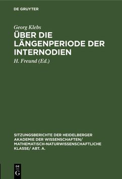 Über die Längenperiode der Internodien (eBook, PDF) - Klebs, Georg