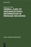 Verbal cues of organizational information in message decoding (eBook, PDF)