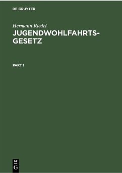 Jugendwohlfahrtsgesetz (eBook, PDF) - Riedel, Hermann