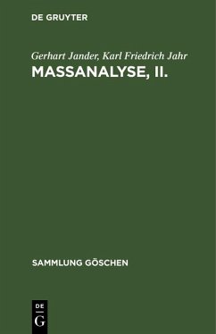 Maßanalyse, II. (eBook, PDF) - Jander, Gerhart; Jahr, Karl Friedrich
