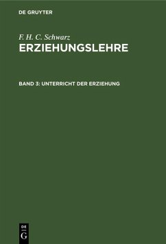 Cover Unterricht der Erziehung (eBook, PDF)