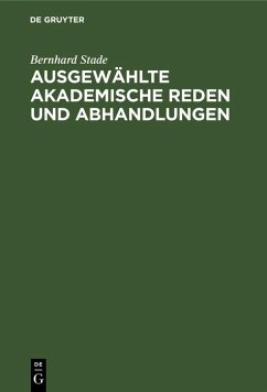 Cover Ausgewählte akademische Reden und Abhandlungen (eBook, PDF)